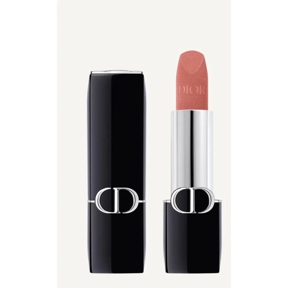 Dior Rouge Lipstick 100 Nude Look Velvet Matte Nude Mini Travel 1.5g New